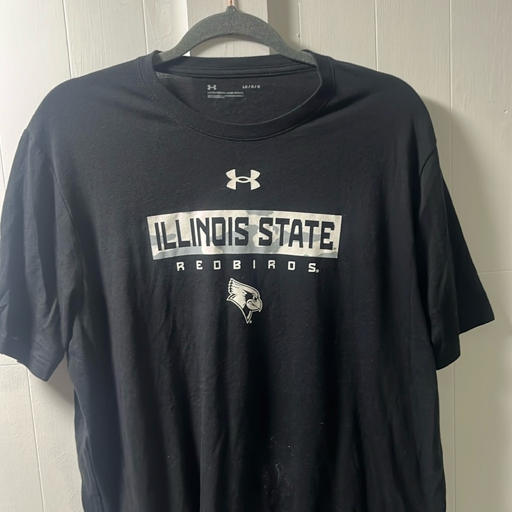 Illinois state black under armour white camo shirt large